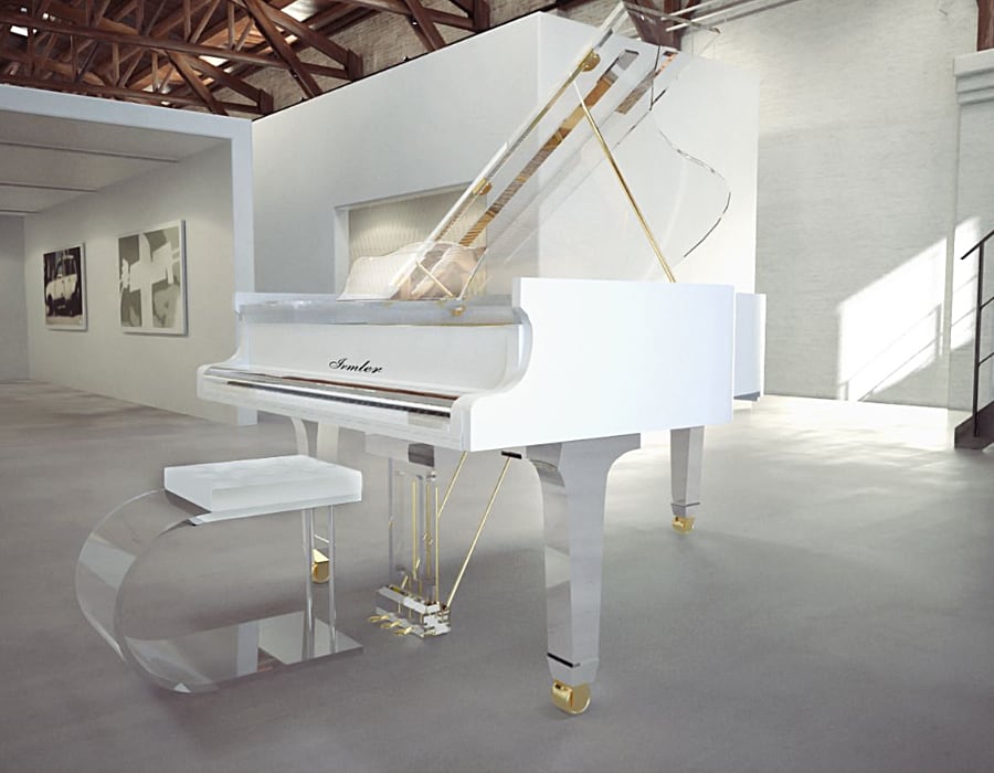 white-acrylic-baby-grand-piano